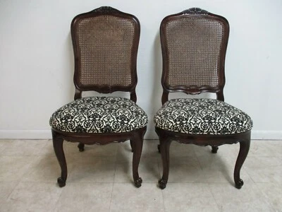 Пара обеденных стульев Century Furniture из французской деревенской трости сзади B - Изображение 1 из 4