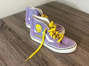 VANS OFF THE WALL SIMPSONS SK8 HI SHOES LISA PRESIDENT PURPLE SHOES GIRLS SIZE 2 - Picture 1 of 5