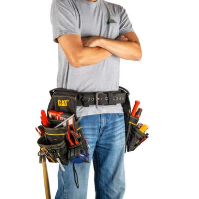 CAT, Adjustable Multi-Purpose Utility Tool Belt + 2 Side Tool Bags | One Size - Image 1 of 4