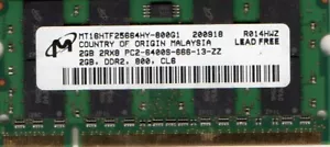 NEW 2GB Acer Aspire One AO531h/AO532h/AO751h Netbook DDR2 RAM Memory - Picture 1 of 1