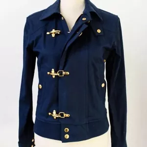 RALPH LAUREN French Navy Blue Womens Jacket Sz MED - Picture 1 of 8