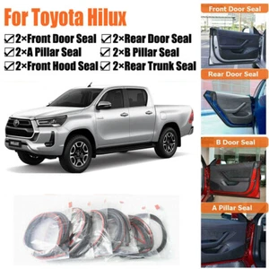 Door Rubber Seal Strips Weather Draft Wind Noise Reduction Kit For Toyota Hilux - Picture 1 of 12