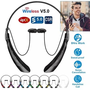 Wireless Neckband Headset Earphone Headphone with Mic For iPhone Android LG - Picture 1 of 11