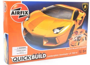 Airfix QUICK BUILD Orange Lamborghini Aventador LP 700-4 Plastic Model Kit J6007 - Picture 1 of 3