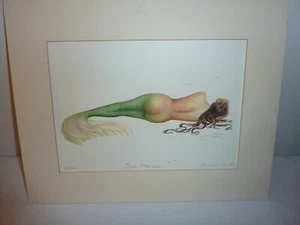 Rare Robert Kline Sea Maiden Mermaid #29 Cathy 1834 Art Print As Is 8.5 x 11" - Picture 1 of 5