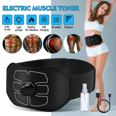 SOFIA EMS Abdominal ABS Muscle Stimulater Training Toner Fitness Workout Belt 10 Modes