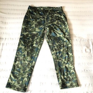 RBK camo MEDIUM leggings Polyester Green Waistline Pocket - Picture 1 of 9