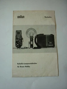 Notice utilisation Flash Braun Rolleiflex Rolleifix langue allemand - Picture 1 of 2