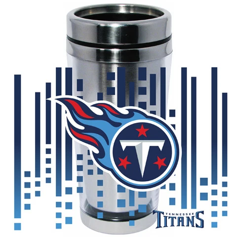 Tennessee Titans Logo Travel Mug Tumbler Stainless Steel NEW Clear Insert Cover
