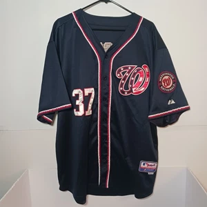 Majestic Stephen Strasburg Washington Nationals #37 Jersey Sz 56 MLB Authentic - Picture 1 of 6