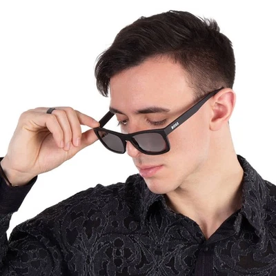 Hugo Boss Silver Mirror Square Men's Sunglasses BOSS 1569/S 0003/T4 55 - Image 1 of 4