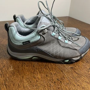Oboz Sapphire Hiking Shoes Women's 8.5 Gray Blue Leather Waterproof  - Picture 1 of 10