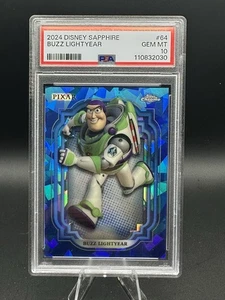 BUZZ LIGHTYEAR #64 PSA 10 2024 TOPPS CHROME DISNEY SAPPHIRE TOY STORY 9176 - Picture 1 of 1