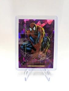 Spider-Man Purple Crystals 2024 Marvel Masterpieces '92 Platinum #87 - Picture 1 of 2