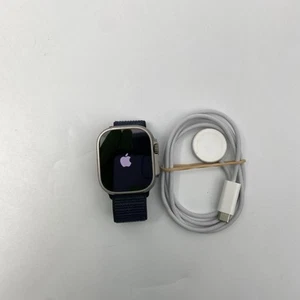 Apple Watch Ultra 2 49MM Titanium (GPS+Cellular) Blue Sport Band A2986 - USED - Zdjęcie 1 z 12