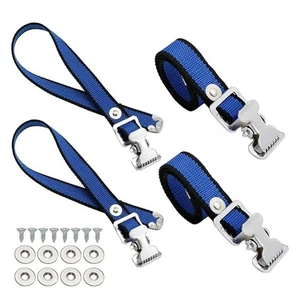 With Installation Spacers And Screws Nylon Straps Adjustable Foot Straps 2 Set * - Picture 1 of 8