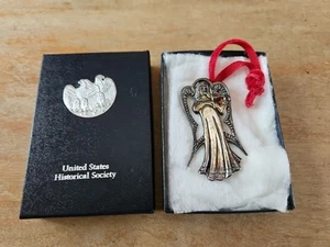 United States Historical Society Sterling Silver 1990 Angel Ornament De Matteo  - Picture 1 of 6