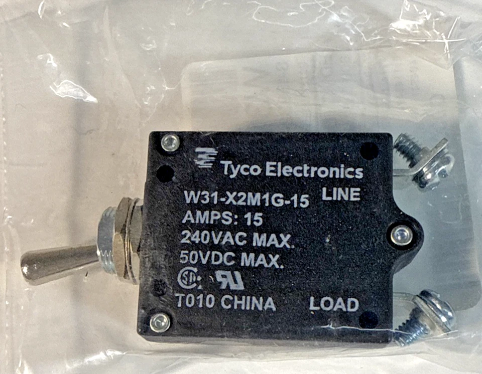 Disyuntor de avión W31-X2M1G-15 Tyco NUEVO Foto 1 de 1