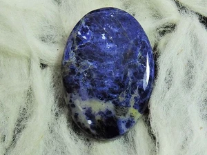 33Cts. Natural Sodalite Oval Crystal Mineral Cabochoh Loose Gemstone 25X35MM O52 - Picture 1 of 9