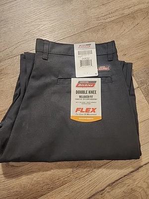 Pantalón de Trabajo Dickies Para Hombre 34 X 32 Doble Rodilla Relajado Calce Recto Flex Negro Nuevo con Etiquetas Foto 1 de 4