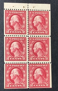 Panel de folletos de seis Estados Unidos 1917 en estado bastante bueno MNH Sc#499e.      (W59) - Imagen 1 de 2