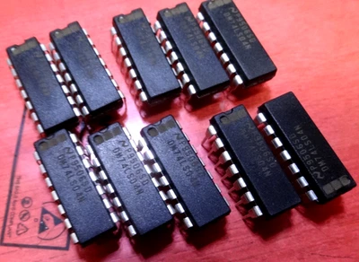 NATIONAL SEMICONDUCTOR 10x DM74LS04N hex invertor 74LS04 N NP