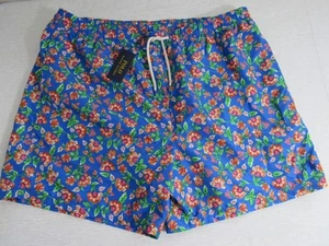 Costume da bagno uomo Polo Ralph Lauren nuovo con etichetta 2Xb blu floreale nuovo! - Foto 1 di 11