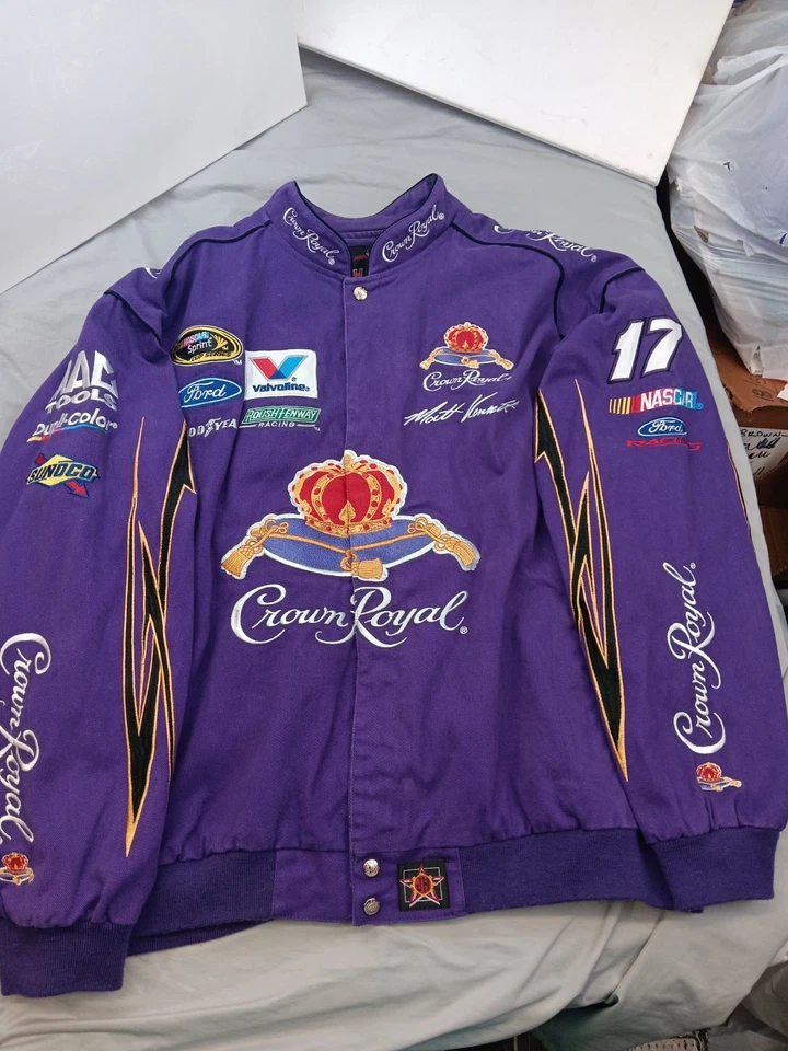 De colección Matt Kenseth J.H. Chaqueta morada Designs Crown Royal para hombre talla 4XL Foto 1 de 4
