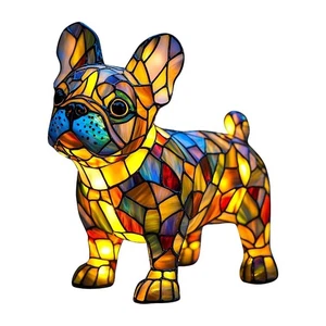 Dogs Lamps Dog Series Art Table Night Light Fun Gift For Pets Lovers Amour T4V8 - Foto 1 di 6