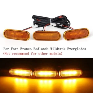 Accesorios para Ford Bronco 2021-2024 Luces LED delanteras Parrilla Lámparas Ámbar - Imagen 1 de 14