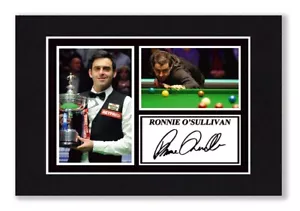 A4 Mount RONNIE O'SULLIVAN Signed Print Autograph PHOTO Ready To Frame SNOOKER - Picture 1 of 3