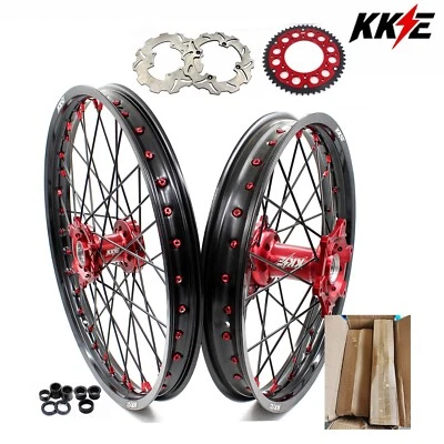 for Honda CR125R 1998-2001 CR250R 1997-2001 -KKE 21/19 CNC Dirt Bike Wheels Rims - Image 1 of 4