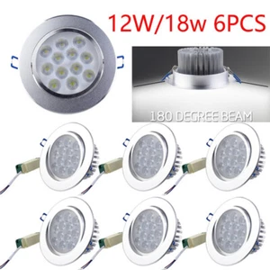 4/6 pièces 12 W plafonnier à LED rétroéclairage encastré spot avec conducteur 85 ~ 265 V - Photo 1/8