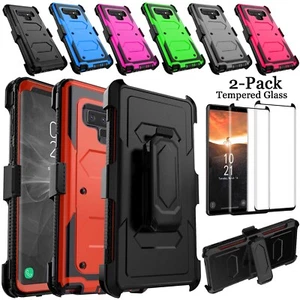 Funda híbrida con clip para cinturón resistente para Samsung Galaxy Note 9/protector de pantalla - Imagen 1 de 97