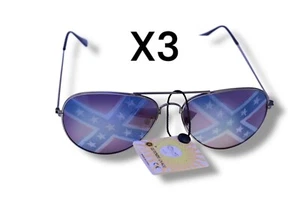3 Paar Flaggen Sonnenbrillen Pilotenbrille 4 of July patriotisch 100 % UV-Schutz - Bild 1 von 1