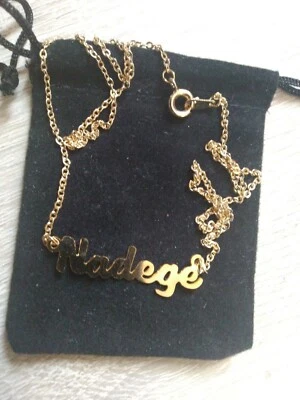Collier Ras Le Cou Prénom Voir Liste Doré Or Fin#, - Photo 1/4