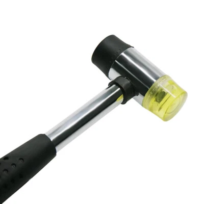 2-Way 25mm Mini Small Rubber And Nylon Head Face Mallet Hammer Handle Shaft - Image 1 of 4