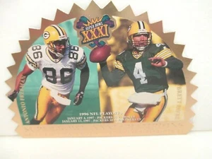 SUPER BOWL XXXI PACKERS - PATRIOTS DOUBLE SIDED LIMITED EDITION CARD - Picture 1 of 3