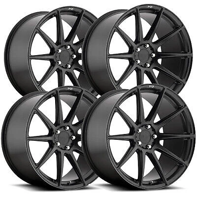 (Set of 4) Niche M147 Essen 18x8 5x112 +42mm Matte Black Wheels Rims 18" Inch Foto 1 de 2