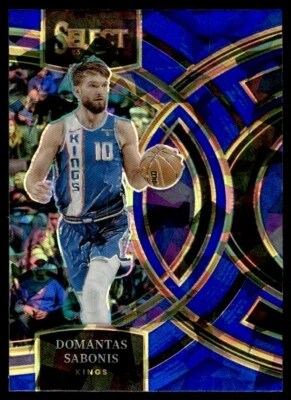2023-24 Panini Select CRACKED ICE BLUE Domantas Sabonis Sacramento Kings #176 - Image 1 of 2
