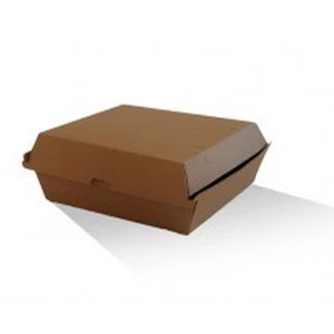Dinner (178x160x80) Takeaway Box - Corrugated Kraft Plain 150 pcs - Picture 1 of 1