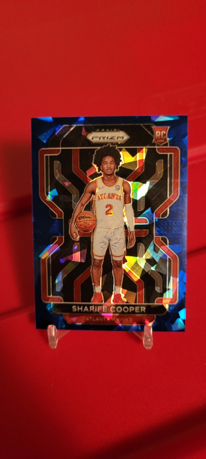 2021-22 Panini Prizm Sharife Cooper #280 Blue Cracked Ice /125 Atlanta Hawks