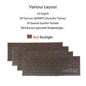 Red Backlit PC Keyboard for MSI Katana GF66 12UE 12UEO 12UG 12UGO 12UGS 12UGSO - Picture 1 of 20