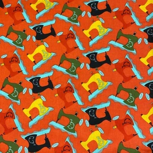 Vintage Antique Sewing Machine Sewing Notions Quilt Fabric 1/2 Yard - Picture 1 of 2