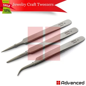 Präzision Antistatische Pinzette Schmuck Pick Up Werkzeuge Uhrmacher Reparatur Pinzette - Bild 1 von 4