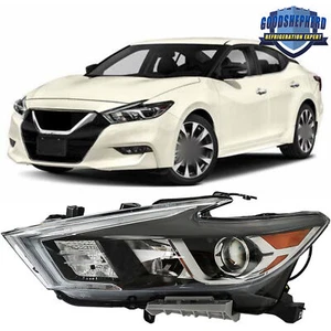 Left Side Headlight For Nissan Maxima S SV 2016-2018 Halogen Headlamp w/ LED DRL - Picture 1 of 10