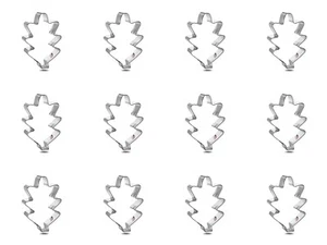 1 Dozen (12 pieces) Oak Leaf Cookie Cutter 3.75 in Metal Party Favors USA - Picture 1 of 3