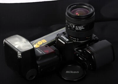 Nikon F-801 35mm Film SLR c/w AF 24-50mm f/3.3-4.5 Lens & SB-25 Speedlight Kit - Image 1 of 4