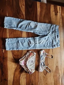 Girls 6 Oniell Bikini + Old Navy Stretch Distressed Skinny Ankle Light WashJeans - Picture 1 of 8