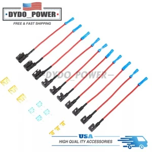 10PCS 12V Car Add-a-Circuit Fuse Adapter w/Standard & Mini TAP Blade Fuse Holder - Picture 1 of 11